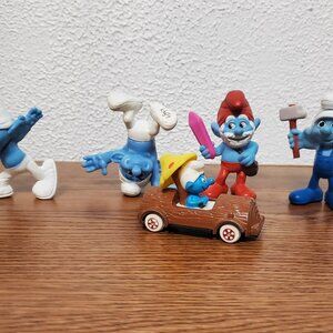 Toy Figures - Smurfs - Lot of 5 - McDonald's Happy Meal